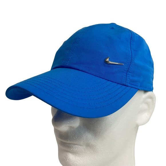 Nike S1ze Heritage86 Hat Blue Youth Metallic Logo Strapback Cap - Picture 6 of 9